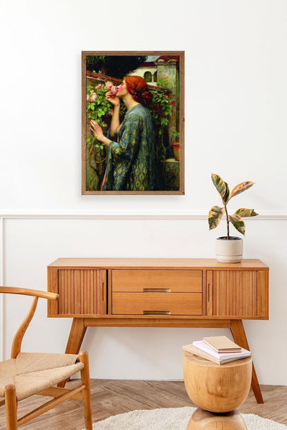 Kadın Ahşap Çerçeveli Tablo 17 x 23