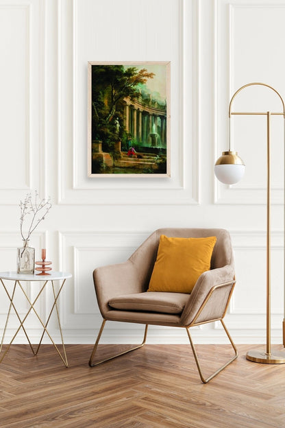 Yapraklar Ahşap Çerçeveli Tablo 50 x 70