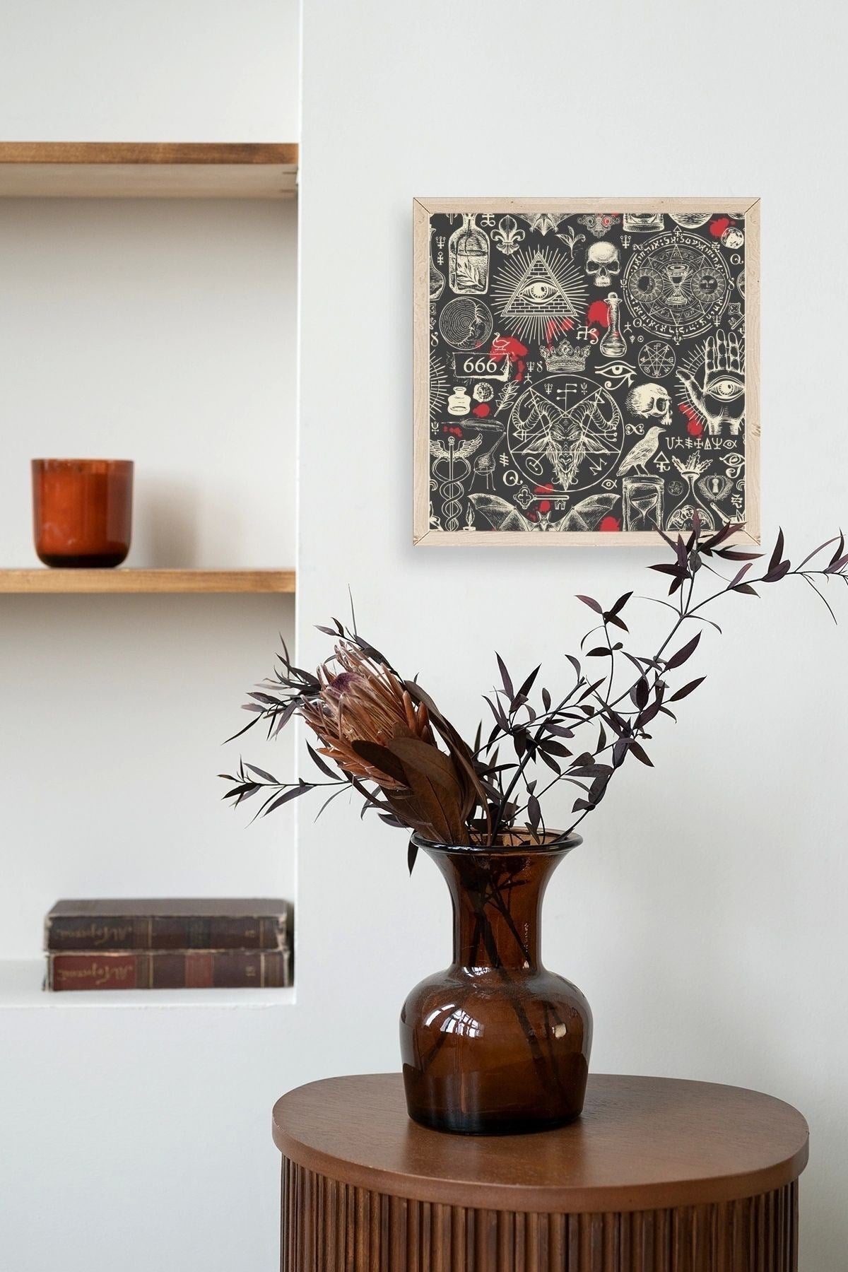 666 Ahşap Çerçeveli Tablo 23 x 23