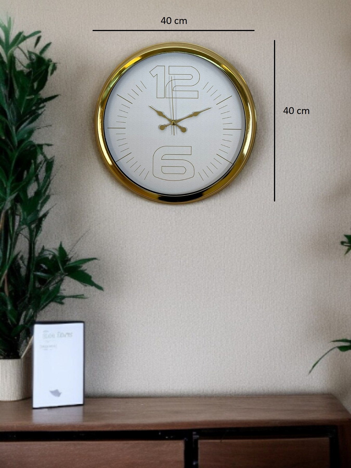 Zentime 40 Cm Gold Lüks Duvar Saati