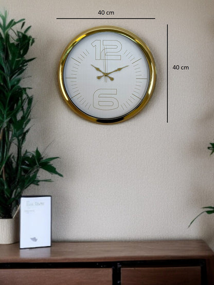 Zentime 40 Cm Gold Lüks Duvar Saati