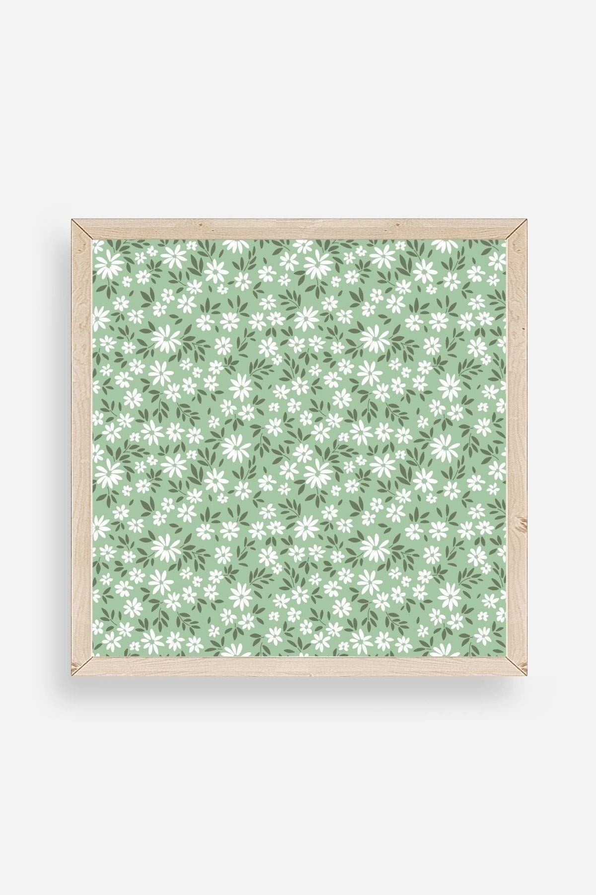 Çiçekler Ahşap Çerçeveli Tablo 50 x 50