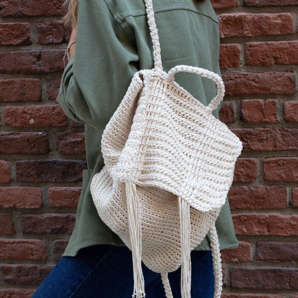 Loren Cotton Macrame Bej - R084 - 34363