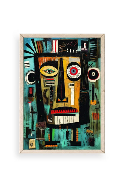 Soyut Ahşap Çerçeveli Tablo 30 x 42