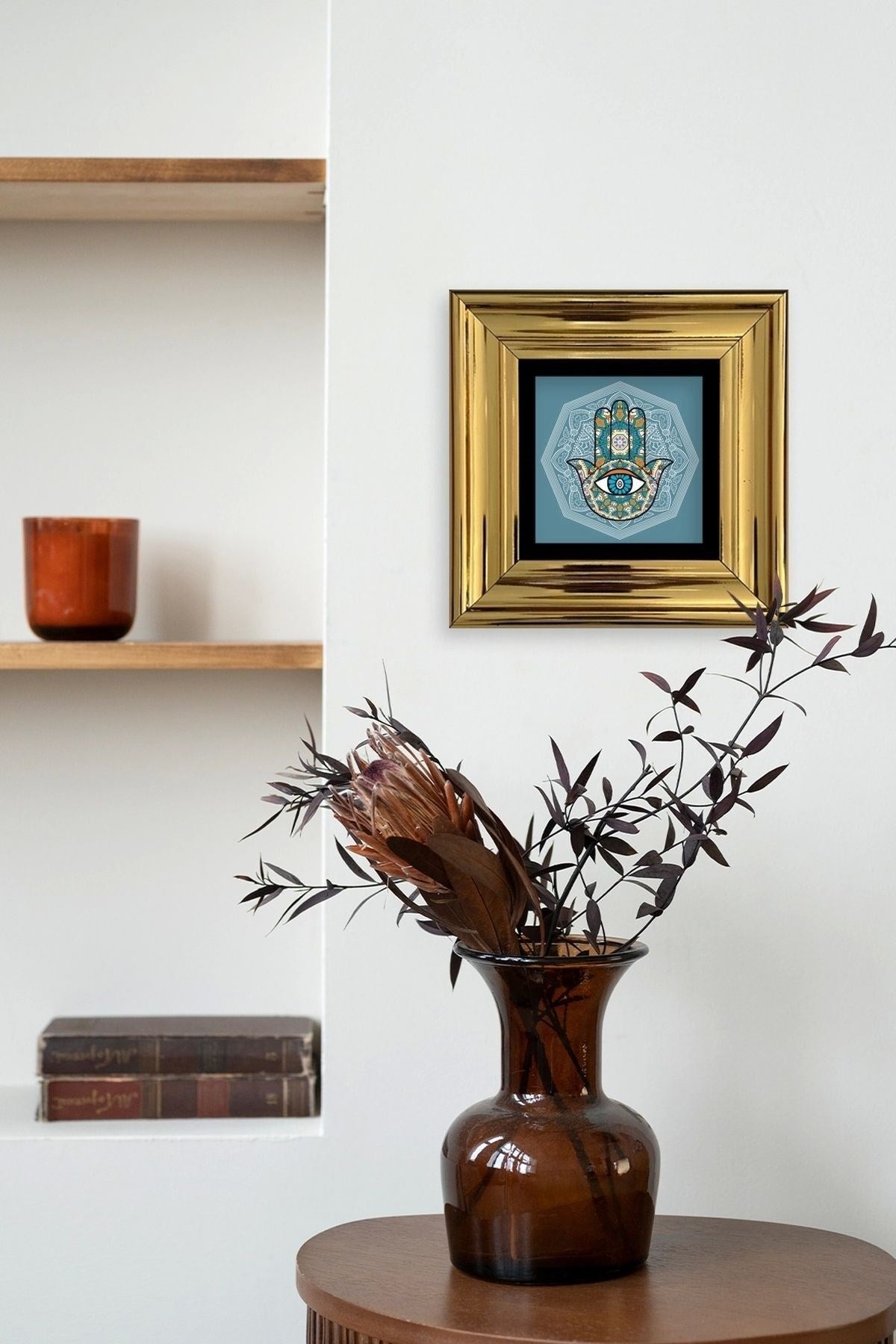 Fatma Ana Eli Çerçeveli Taş Tablo 20 cm