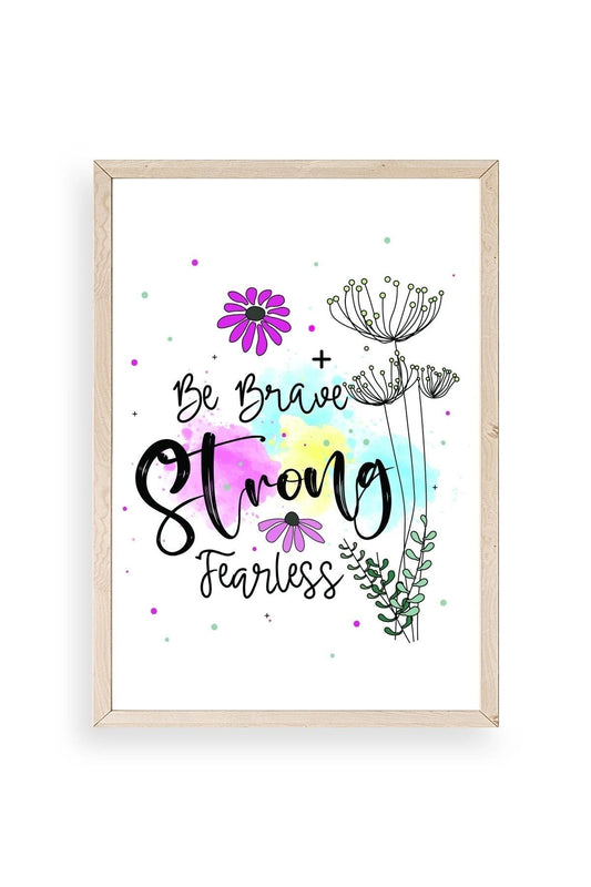 Motto Ahşap Çerçeveli Tablo 23 x 30