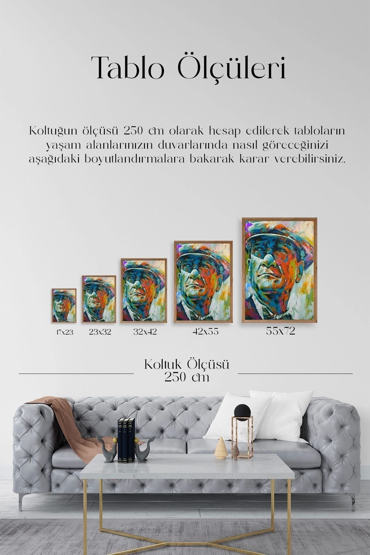 Atatürk Ahşap Çerçeveli Tablo 17 x 23