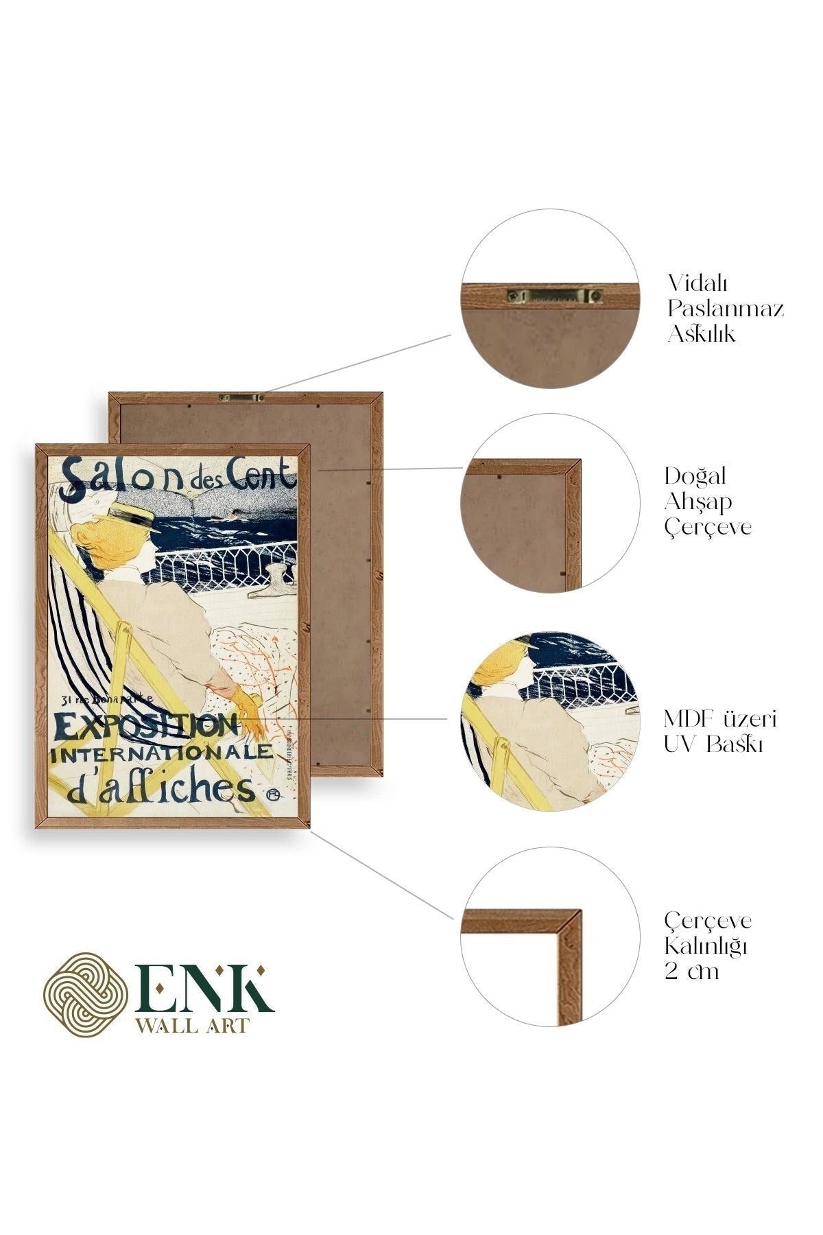 Henri Toulouse-Lautrec Ahşap Çerçeveli Tablo 50 x 70