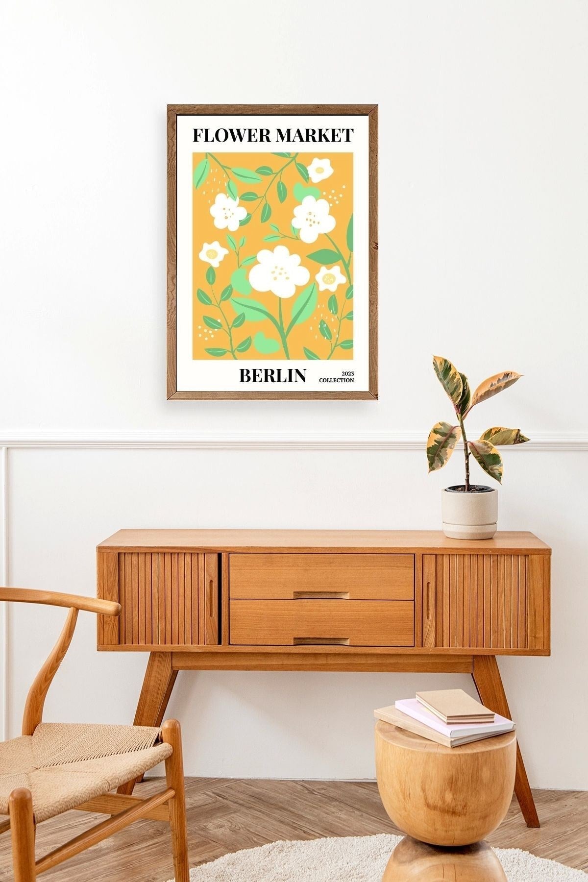 Çiçek Ahşap Çerçeveli Tablo 30 x 42