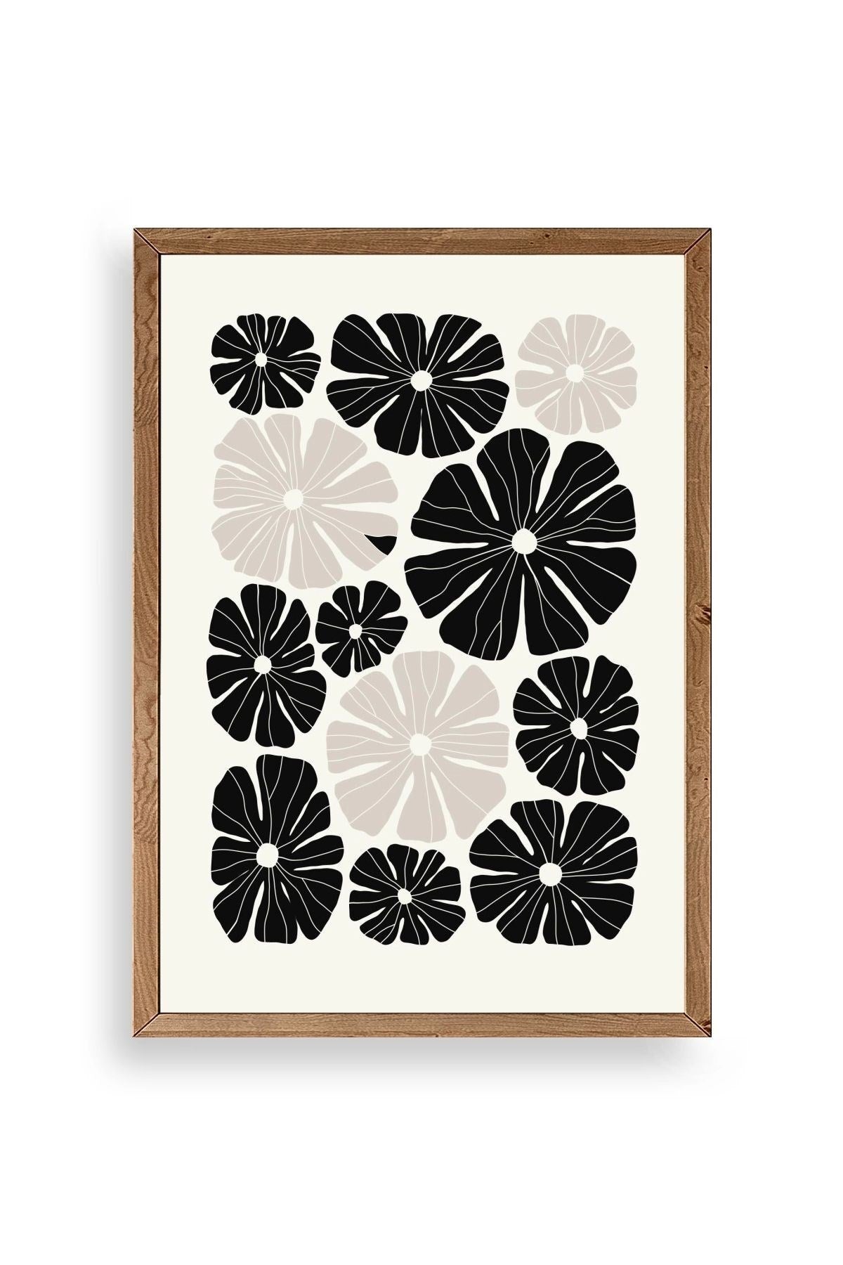 Çiçek Ahşap Çerçeveli Tablo 50 x 70