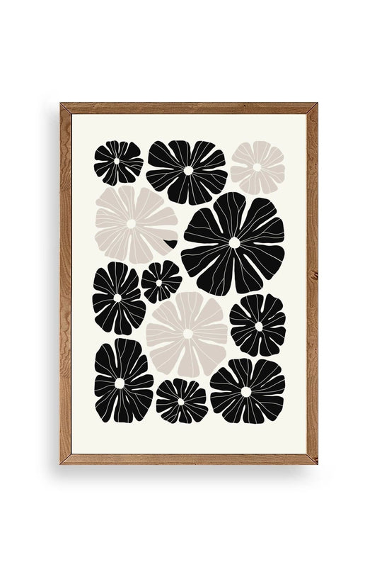 Çiçek Ahşap Çerçeveli Tablo 50 x 70