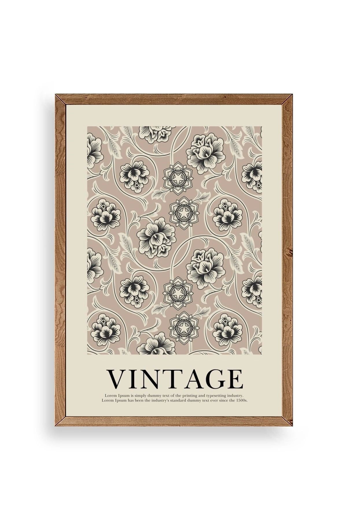 Vintage Ahşap Çerçeveli Tablo 30 x 42