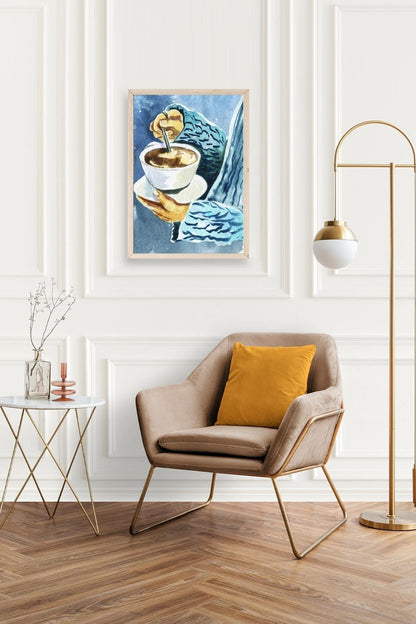 Kahve Ahşap Çerçeveli Tablo 30 x 42