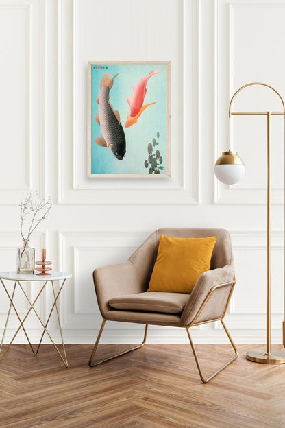 Ohara Koson Ahşap Çerçeveli Tablo 30 x 42