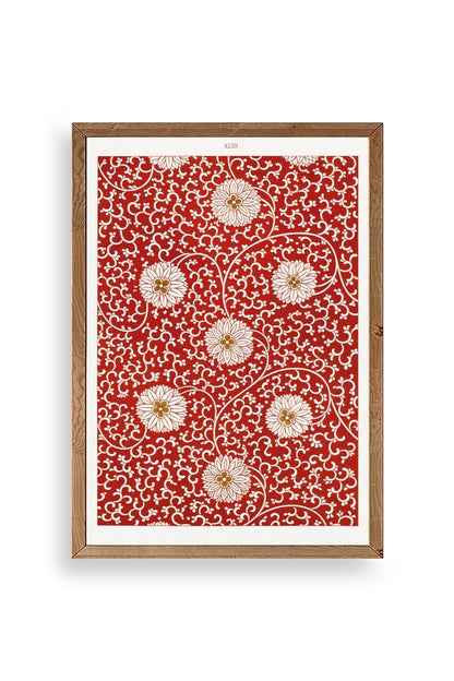 Çiçekler Ahşap Çerçeveli Tablo 30 x 42