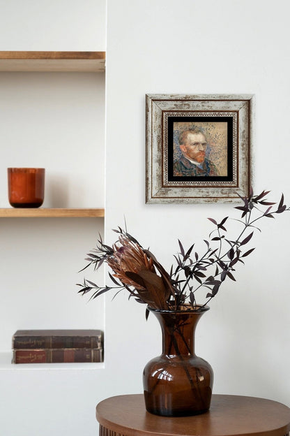 Van Gogh Çerçeveli Taş Tablo 20 cm