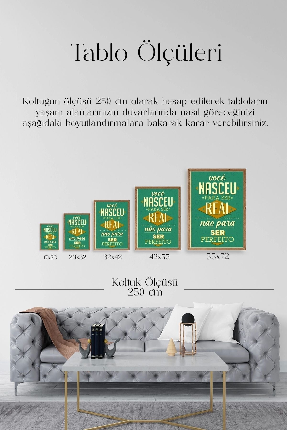 Motto Ahşap Çerçeveli Tablo 50 x 70