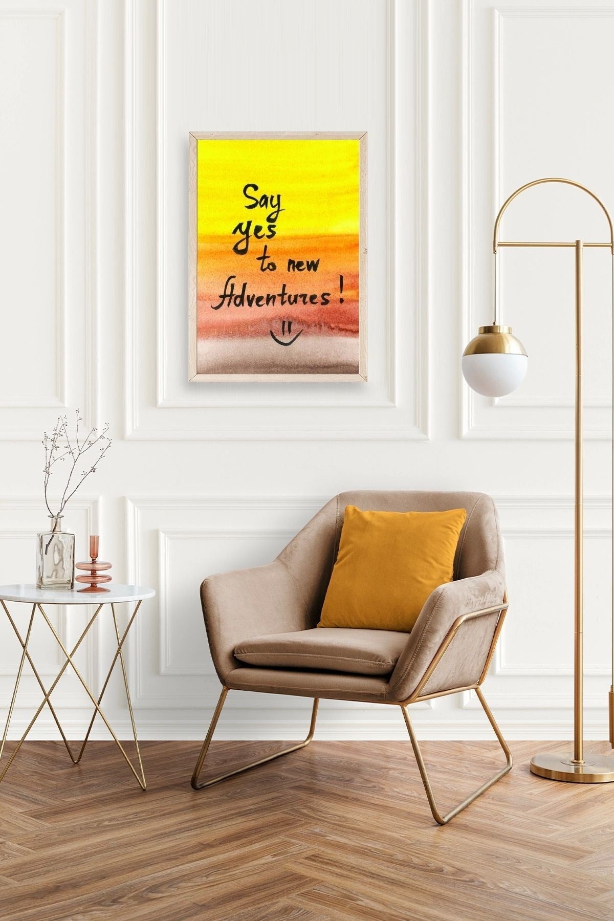 Motto Ahşap Çerçeveli Tablo 30 x 42