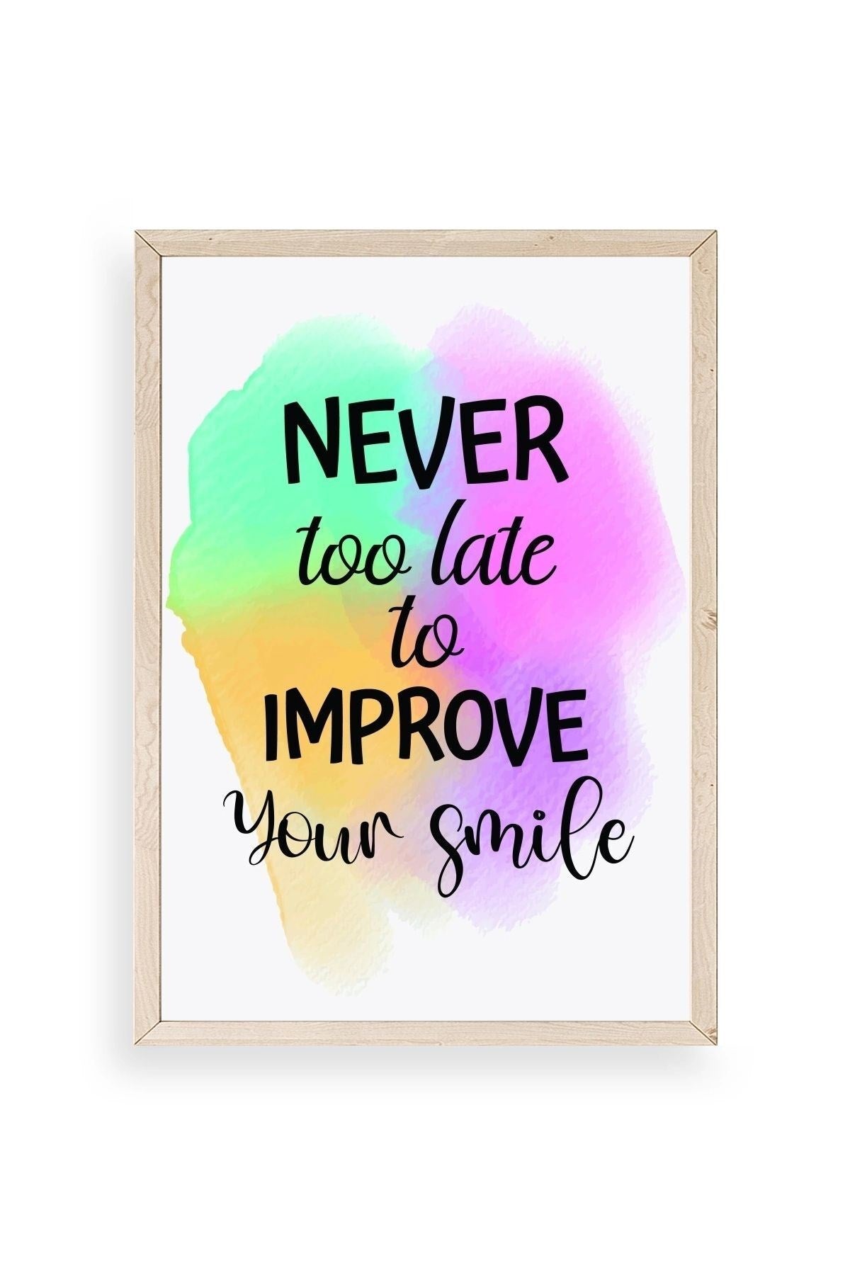 Motto Ahşap Çerçeveli Tablo 50 x 70