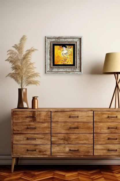 Gustav Klimpt Çerçeveli Taş Tablo 20 cm