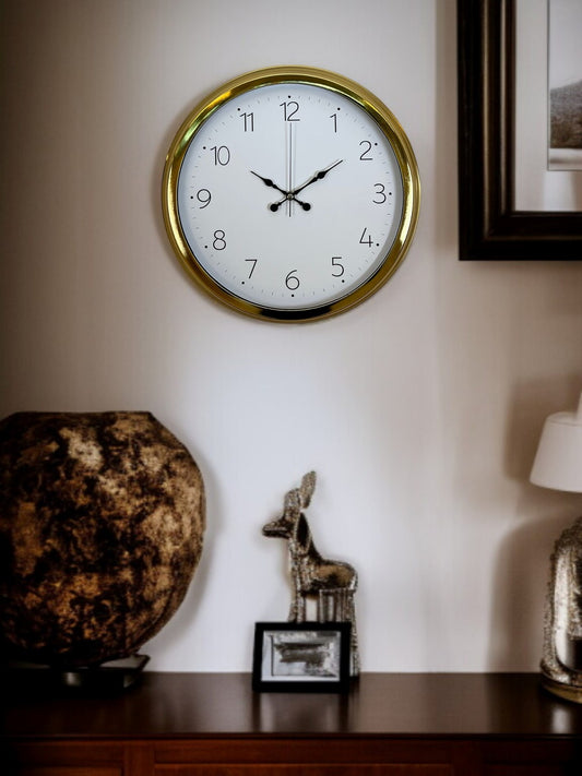 Zentime 40 Cm Gold Lüks Duvar Saati