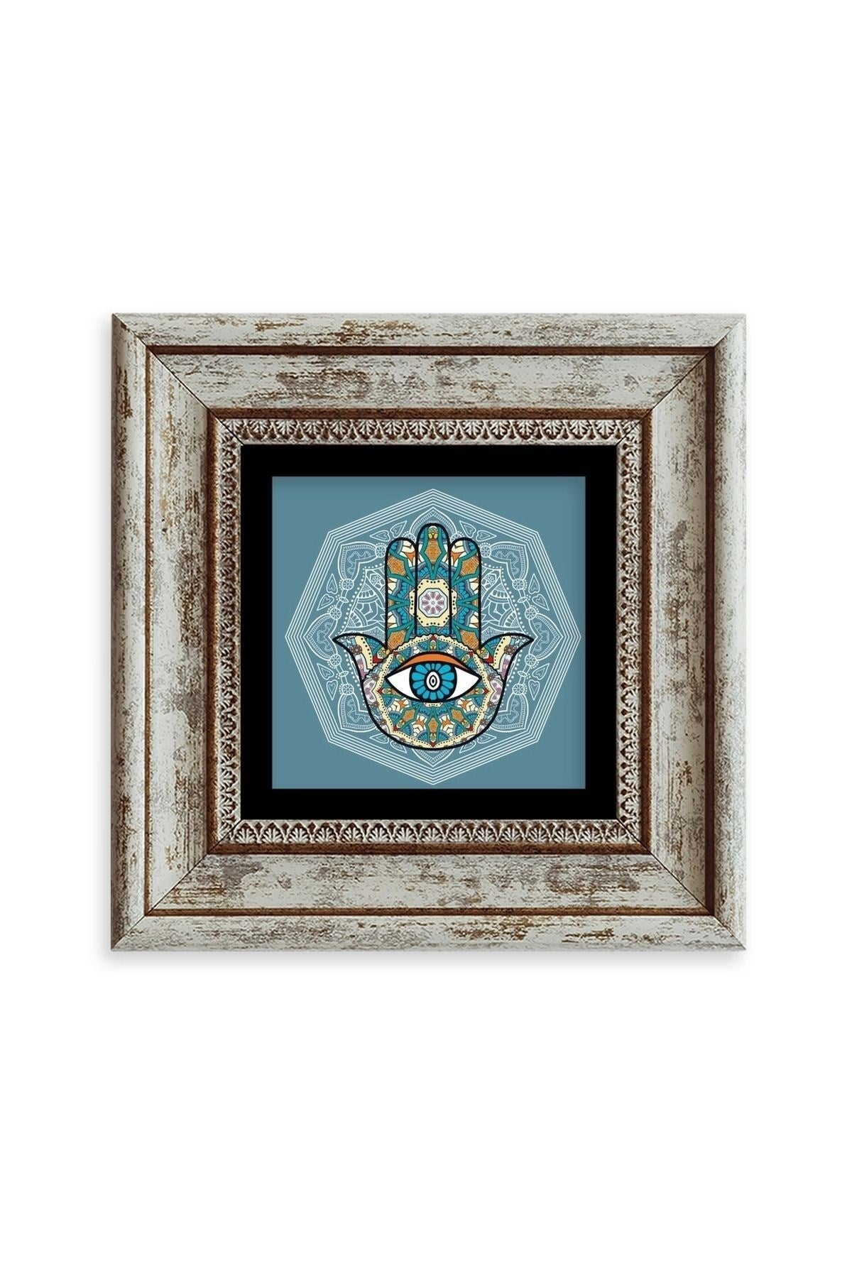 Fatma Ana Eli Çerçeveli Taş Tablo 20 cm