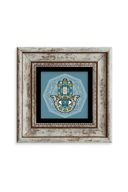 Fatma Ana Eli Çerçeveli Taş Tablo 20 cm