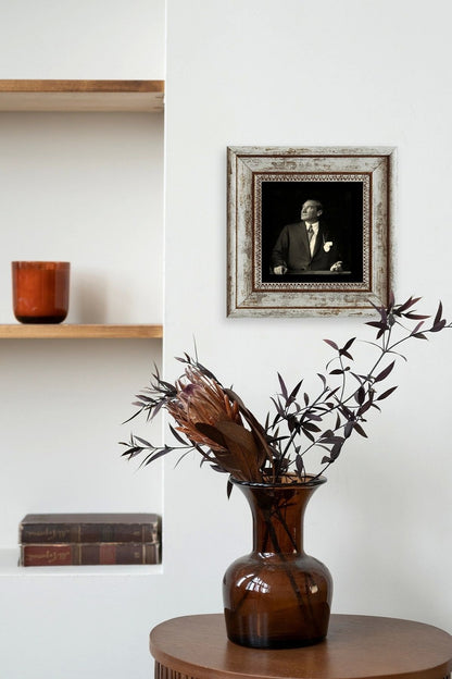 Atatürk Çerçeveli Taş Tablo 20 cm