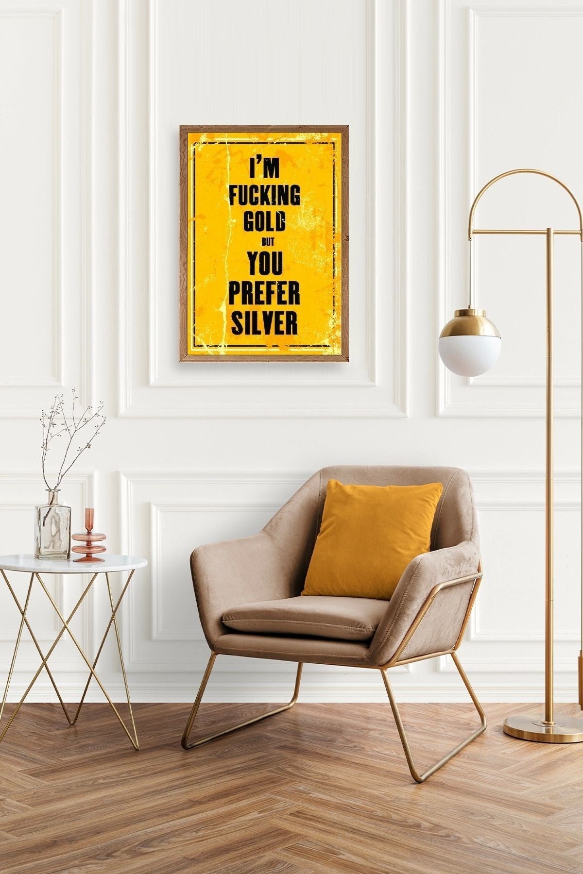 Motto Ahşap Çerçeveli Tablo 17 x 23