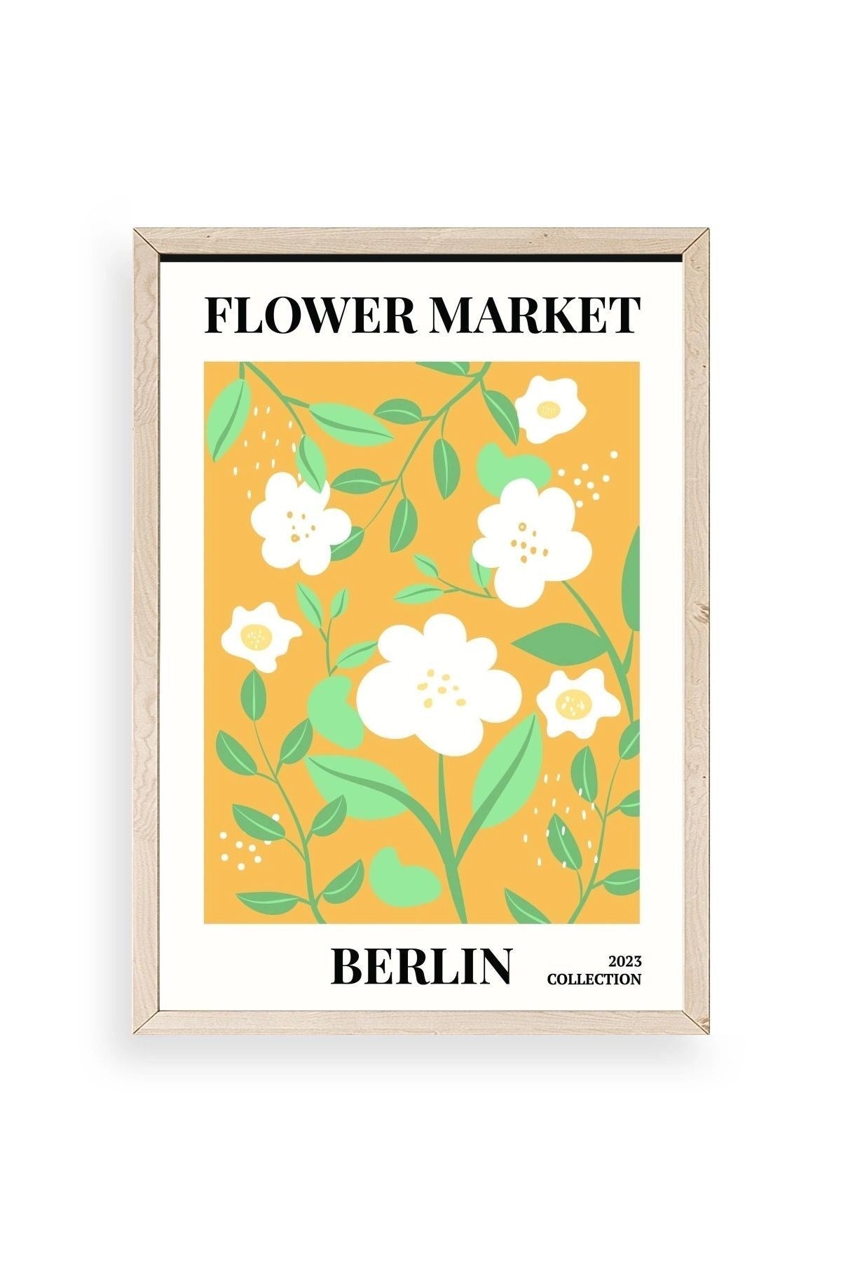 Çiçek Ahşap Çerçeveli Tablo 30 x 42