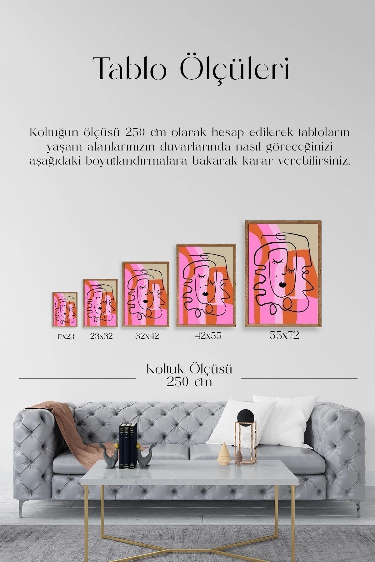Motto Ahşap Çerçeveli Tablo 50 x 70
