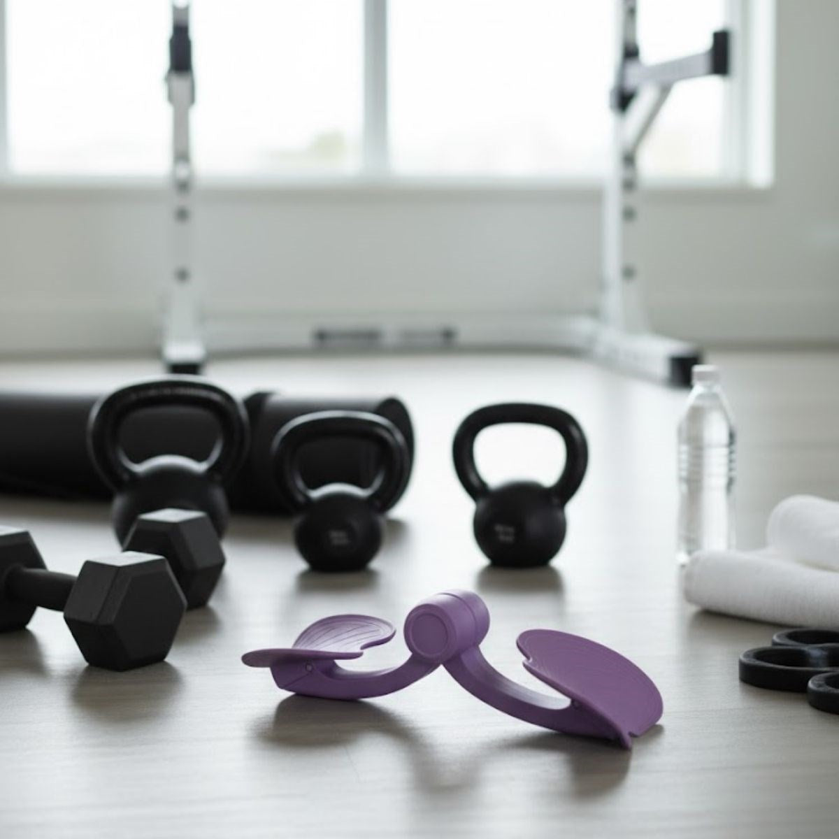 BUFFER® Bacak Arası İncelten Egzersiz Aleti – İç Bacak Sıkılaştırıcı, Pelvik Kas Güçlendirici Plastik Spor Aparatı