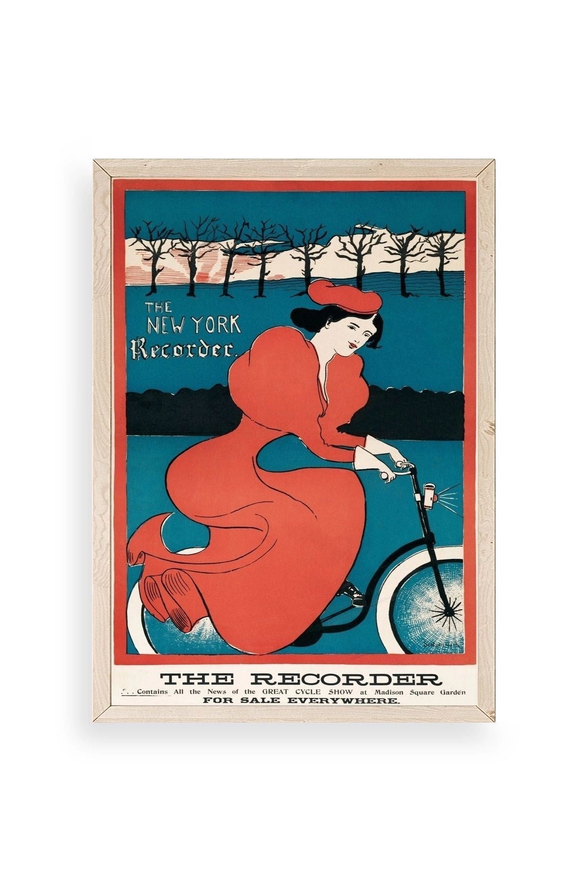 The New York Recorder Ahşap Çerçeveli Tablo 30 x 42