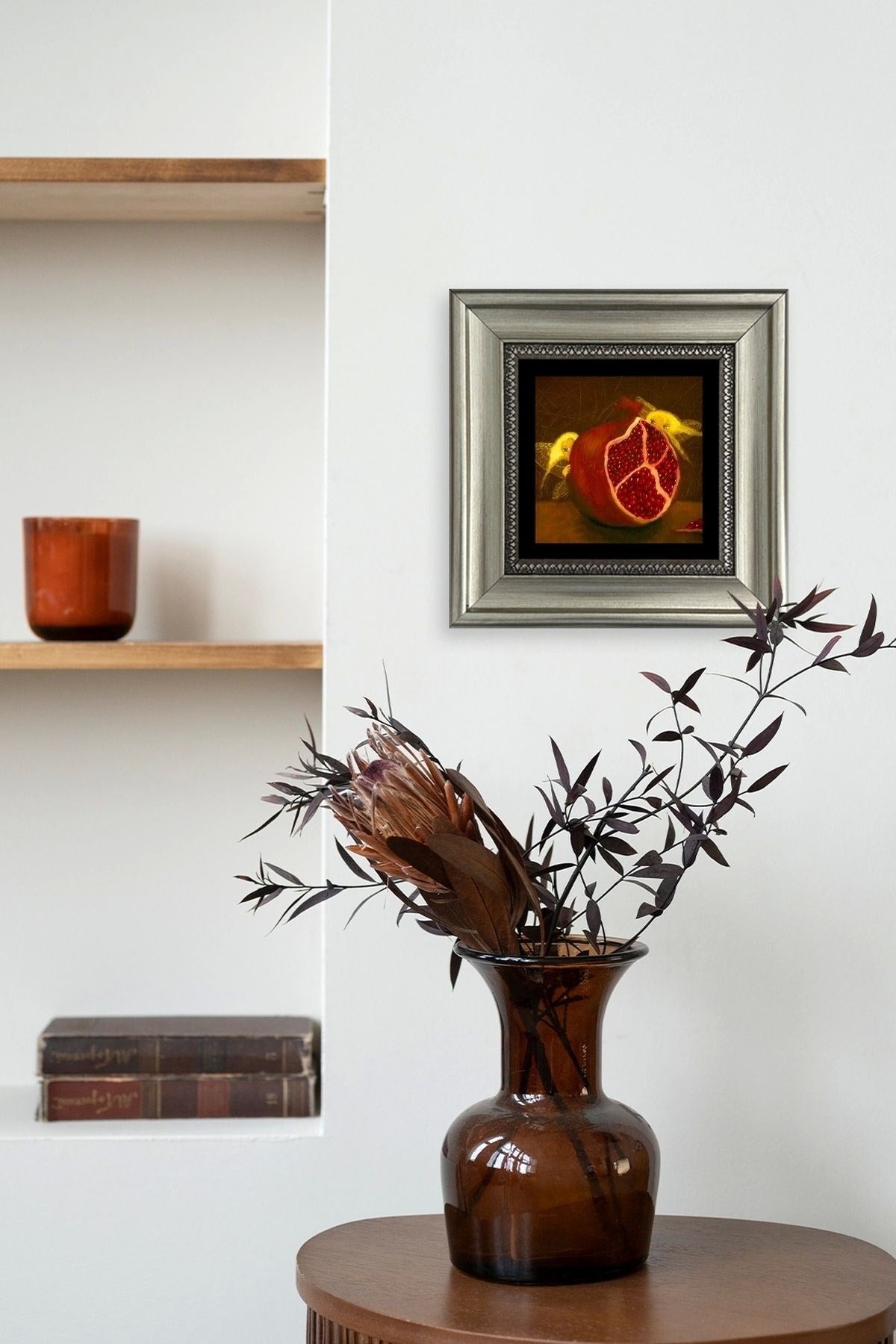 Nar Çerçeveli Taş Tablo 20 cm