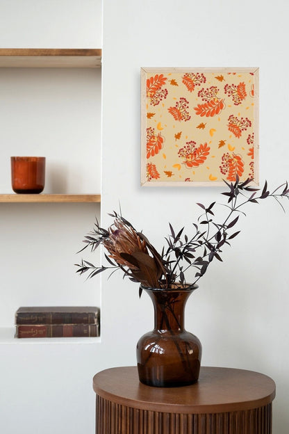 Çiçek Ahşap Çerçeveli Tablo 50 x 50