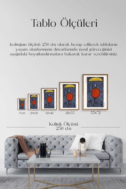 Paul Klee Ahşap Çerçeveli Tablo 30 x 42