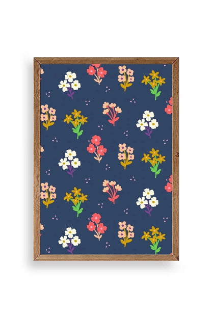 Çiçek Ahşap Çerçeveli Tablo 50 x 70