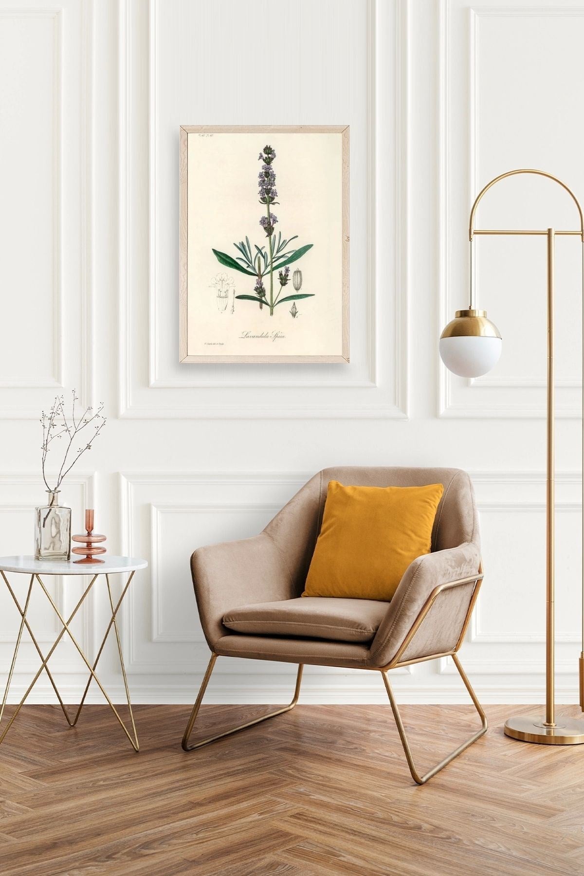 Yaprak Ahşap Çerçeveli Tablo 17 x 23