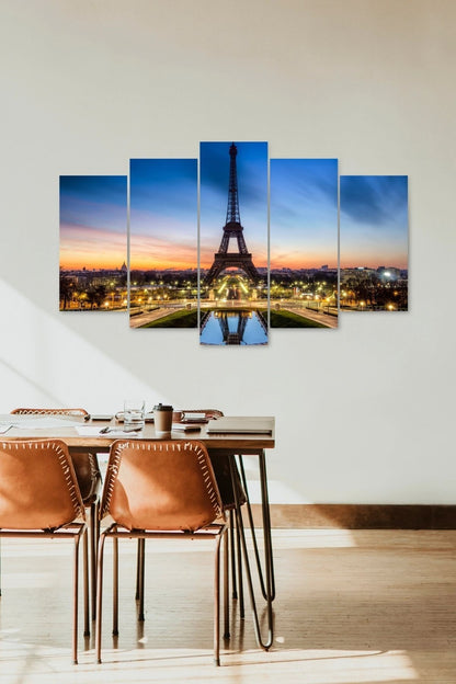Eyfel Kulesi 5 Parçalı Mdf Tablo 60 x 100