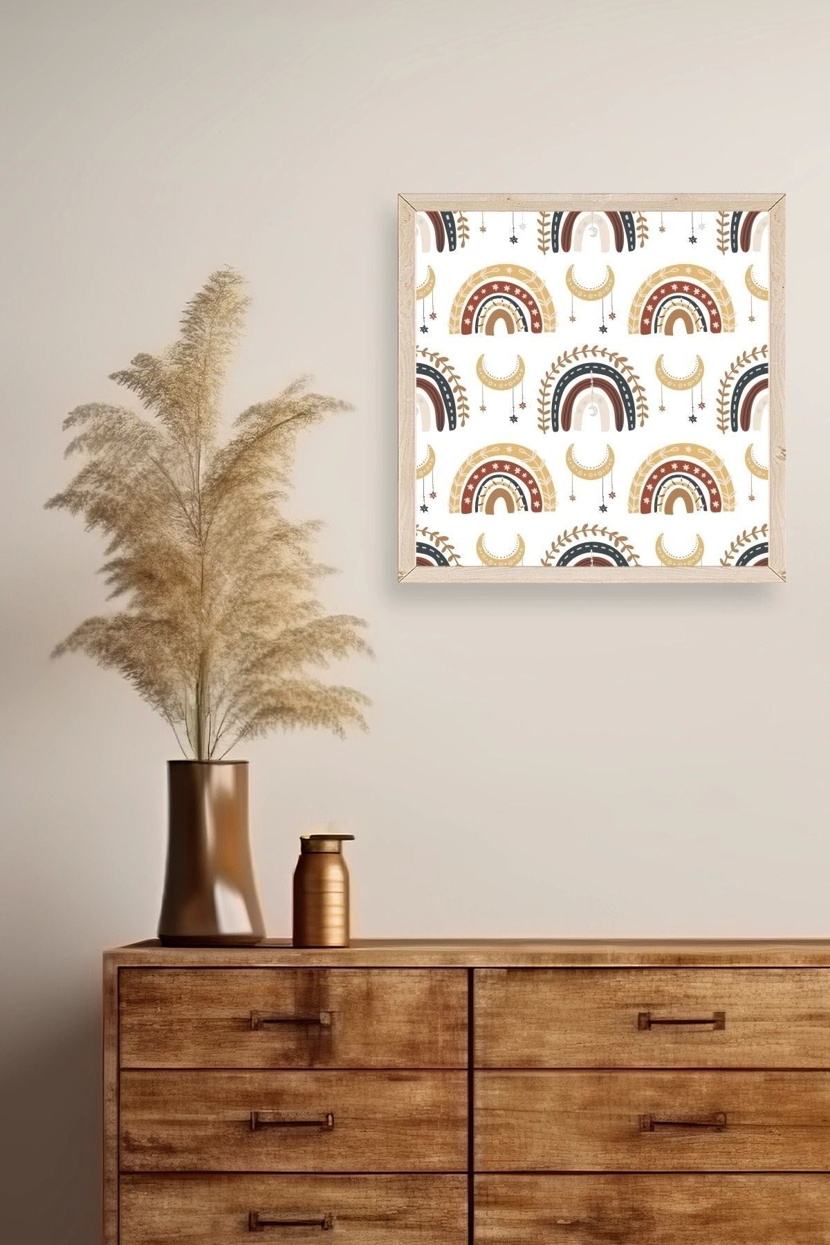 Gökkuşağı Ahşap Çerçeveli Tablo 42 x 42