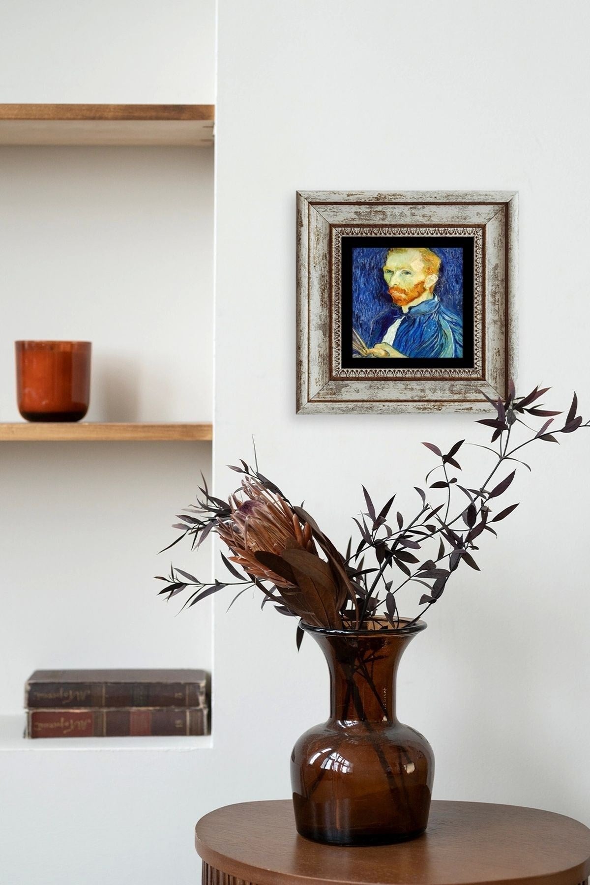 Van Gogh Çerçeveli Taş Tablo 20 cm