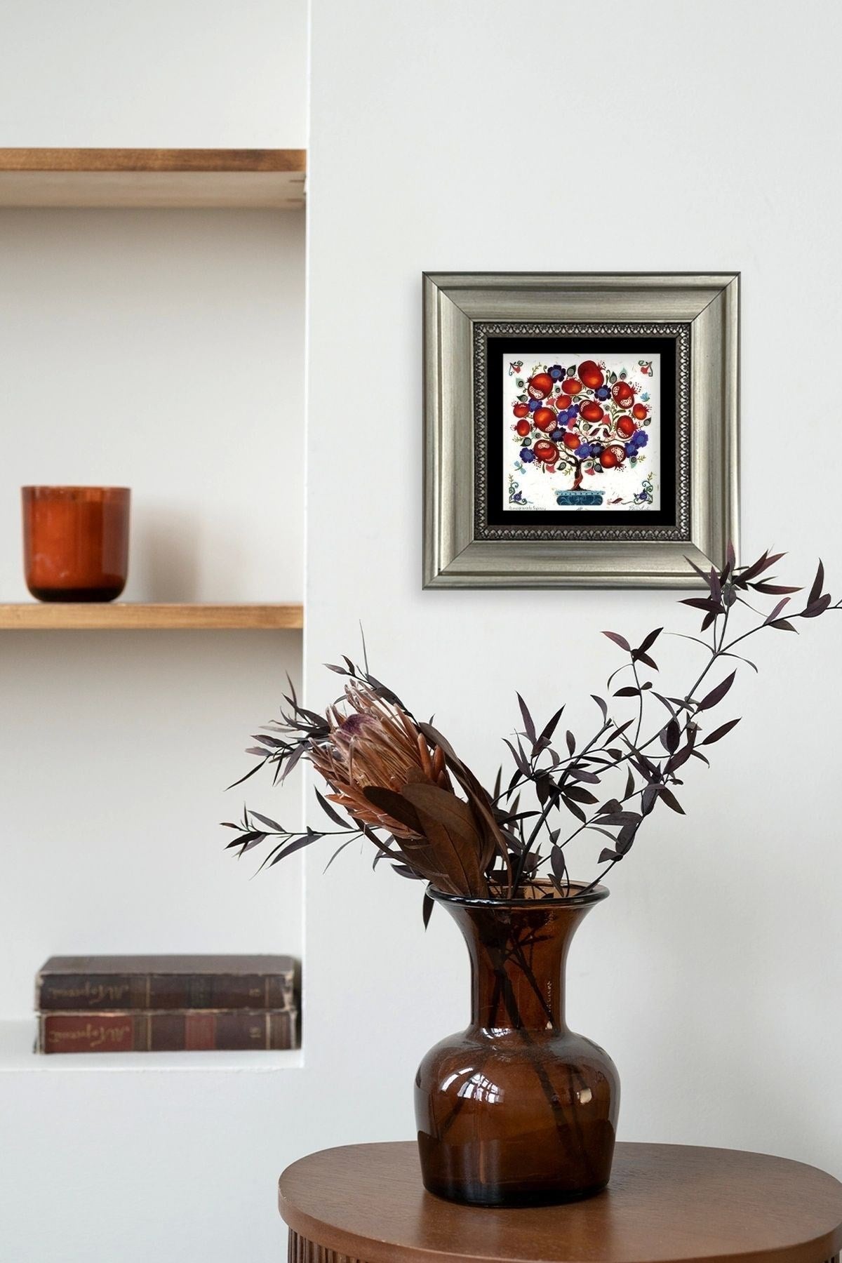 Bereket Ağacı Çerçeveli Taş Tablo 20 cm