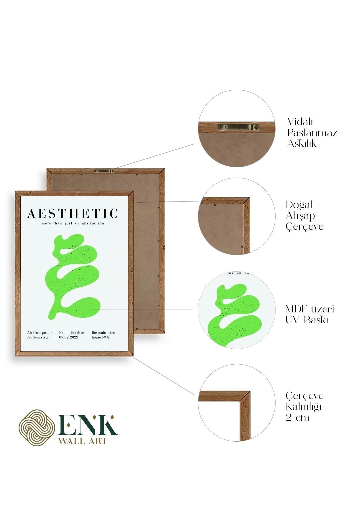 Modern Ahşap Çerçeveli Tablo 50 x 70