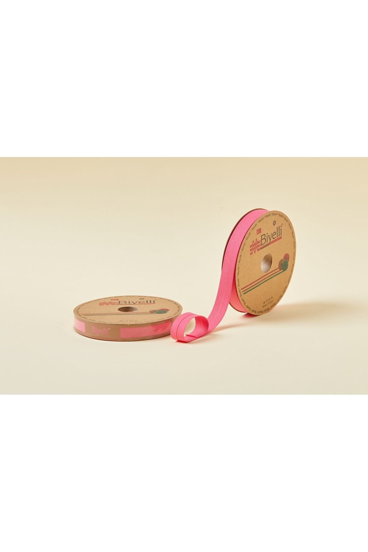 Biye Koton Katlı D24 Fuşya 2 cm 25 Metre %65 Koton %35 Polyester