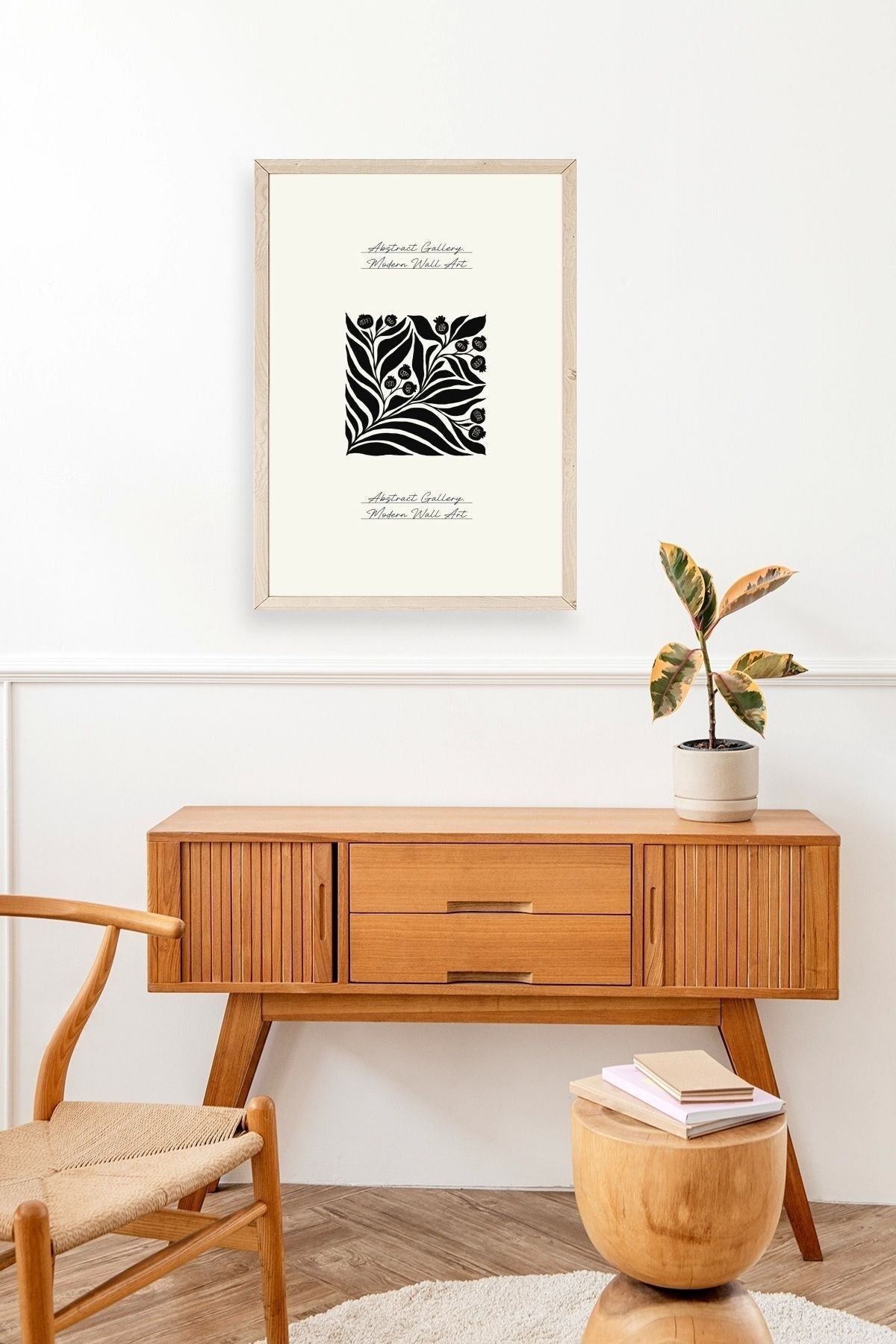 Çiçek Ahşap Çerçeveli Tablo 30 x 42