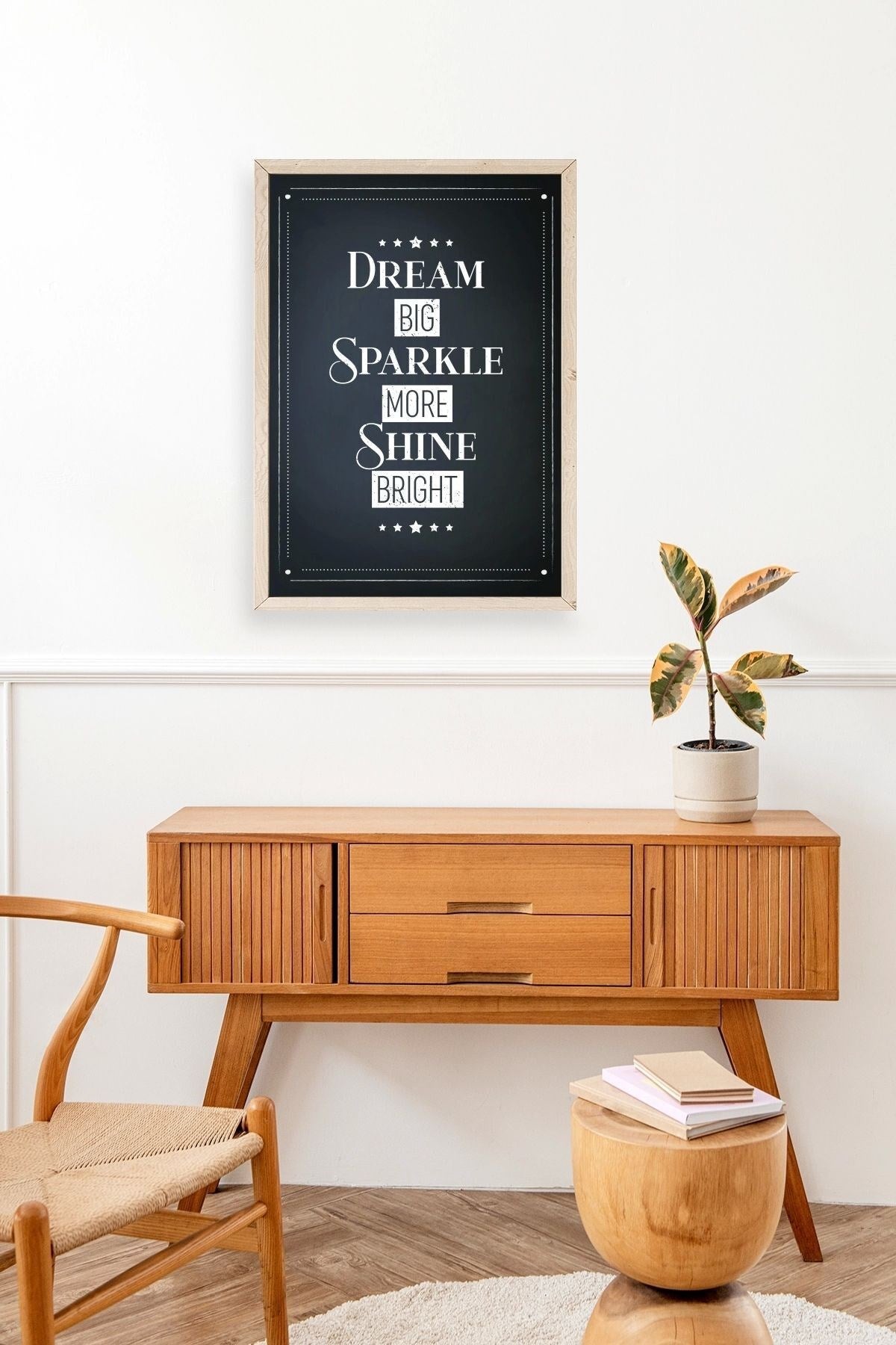 Motto Ahşap Çerçeveli Tablo 30 x 42