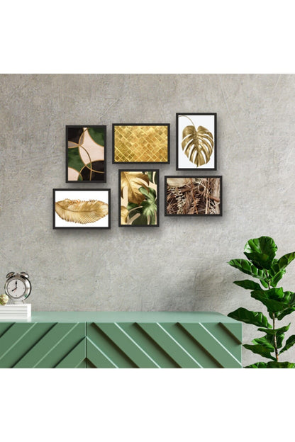6 Parça Çerçeve Görünümlü Mdf Tablo Seti 148 x 206