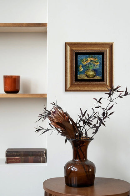 Van Gogh Çerçeveli Taş Tablo 20 cm