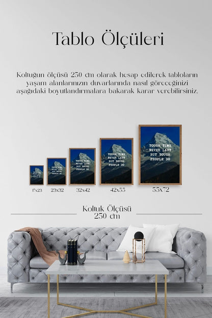 Motto Ahşap Çerçeveli Tablo 23 x 30