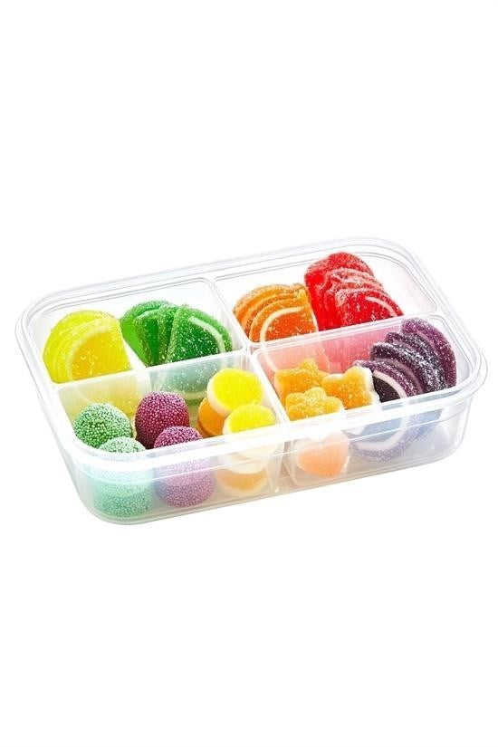 BUFFER® 4 Bölmeli Sızdırmaz Contalı Kilitli Kapaklı 1 Litre Erzak Saklama Kabı -LC520